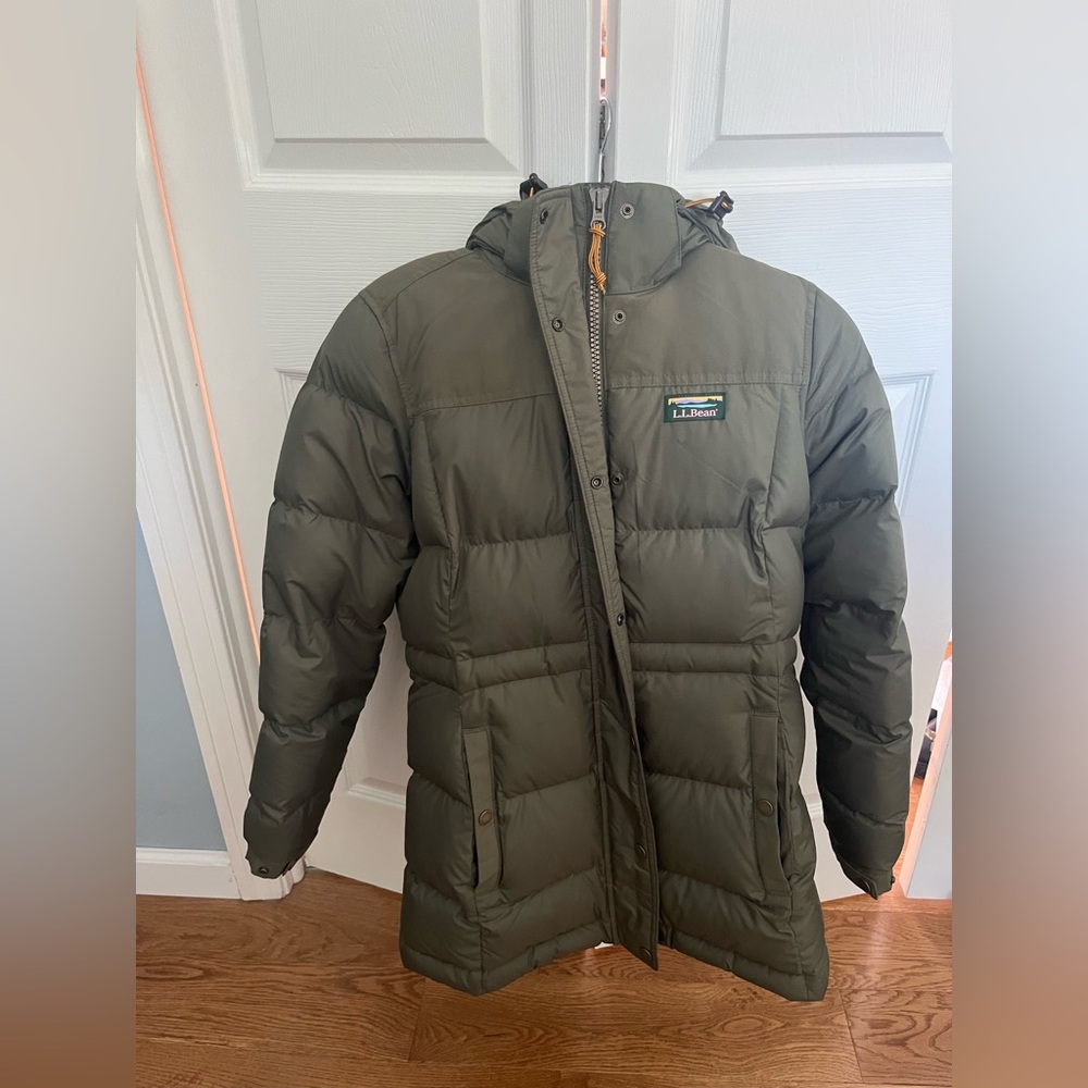 LL Bean woman’s Mountain classic down parka small petite